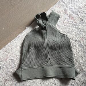 Club Monaco Gray Ribbed Crop Top